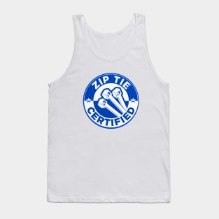 Zip Tie Certified Mechanic Sticker, Funny Technician Mechanic Electrician Construction Tank Top